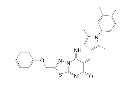 (6E)-6-{[1-(3,4-dimethylphenyl)-2,5-dimethyl-1H-pyrrol-3-yl]methylene}-5-imino-2-(phenoxymethyl)-5,6-dihydro-7H-[1,3,4]thiadiazolo[3,2-a]pyrimidin-7-one