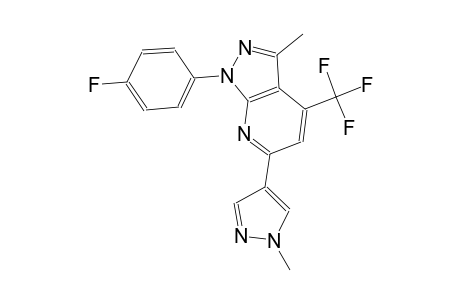 1H-pyrazolo[3,4-b]pyridine, 1-(4-fluorophenyl)-3-methyl-6-(1-methyl-1H-pyrazol-4-yl)-4-(trifluoromethyl)-