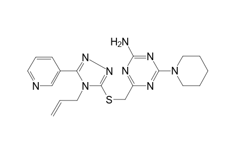 4-(1-piperidinyl)-6-[[[4-prop-2-enyl-5-(3-pyridinyl)-1,2,4-triazol-3-yl]thio]methyl]-1,3,5-triazin-2-amine