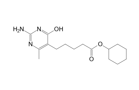 cyclohexyl 5-(2-amino-4-hydroxy-6-methyl-5-pyrimidinyl)pentanoate
