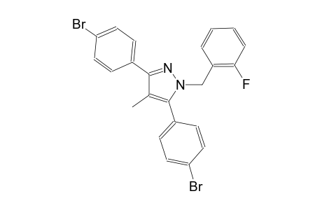 3,5-bis(4-bromophenyl)-1-(2-fluorobenzyl)-4-methyl-1H-pyrazole