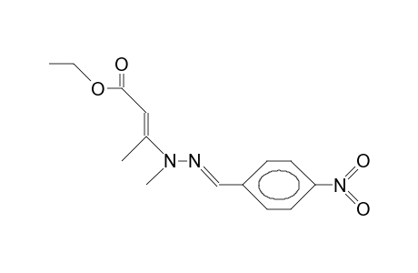 (2E)-3-(1-Methyl-2-(4-nitro-benzylidene)-hydrazino)-crotonic acid, ethyl ester