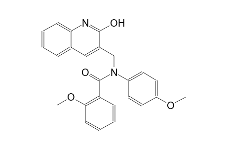 N-[(2-hydroxy-3-quinolinyl)methyl]-2-methoxy-N-(4-methoxyphenyl)benzamide