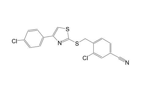 benzonitrile, 3-chloro-4-[[[4-(4-chlorophenyl)-2-thiazolyl]thio]methyl]-