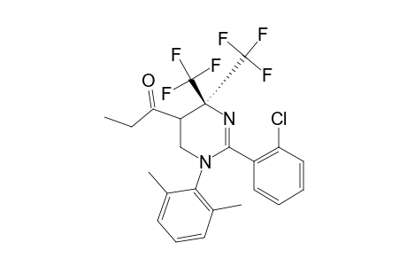 5-ETHYLCARBONYL-1-(2-CHLOROPHENYL)-2-(2,6-DIMETHYLPHENYL)-4,4-BIS-(TRIFLUOROMETHYL)-1,4,5,6-TETRAHYDROPYRIMIDINE