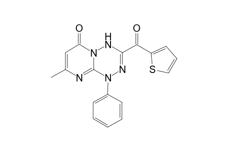 8-Methyl-1-phenyl-3-(thiophene-2-carbonyl)-1H-pyrimido[1,2-b][1,2,4,5]tetrazin-6(4H)-one