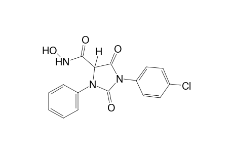 3-(p-chlorophenyl)-2,5-dioxo-1-phenyl-4-imidazolidinecarboxylic acid,