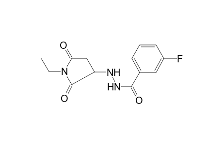 3-Fluorobenzoic acid, N'-(1-ethyl-2,5-dioxopyrrolidin-3-yl)hydrazide