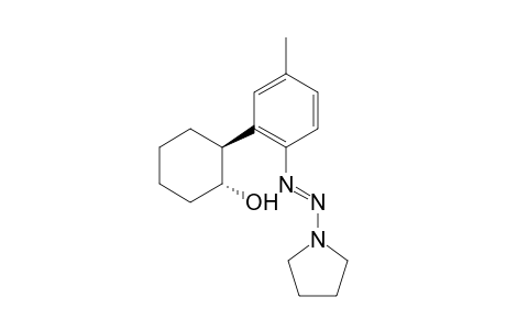 trans-2-{5-Methyl-2-[(E)-pyrrolidin-1-yldiazenyl]phenyl}cyclohexanol