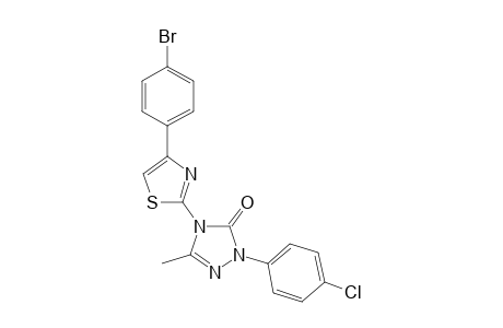 4-[4-(p-Bromophenyl)thiazol-2-yl]-2-(p-chlorophenyl)-5-methyl-2,4-dihydro-3H-1,2,4-triazol-3-one