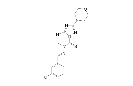 5-amino-N-[(3-hydroxybenzylidene)amino]-N-methyl-3-morpholino-1,2,4-triazole-1-carbothioamide