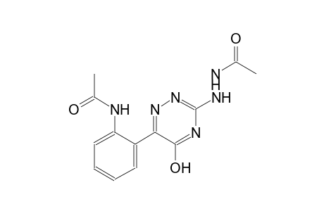 N-{2-[3-(2-acetylhydrazino)-5-hydroxy-1,2,4-triazin-6-yl]phenyl}acetamide