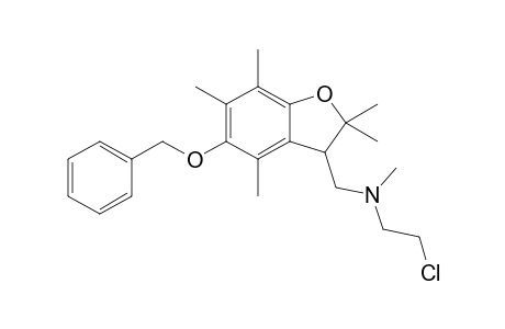 (5-benzoxy-2,2,4,6,7-pentamethyl-coumaran-3-yl)methyl-(2-chloroethyl)-methyl-amine