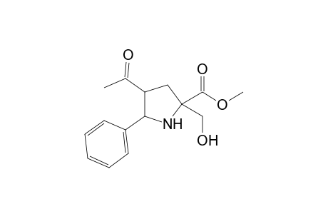 Methyl 4-acetyl-2-hydroxymethyl-5-phenylpyrrolidine-2-carboxylate