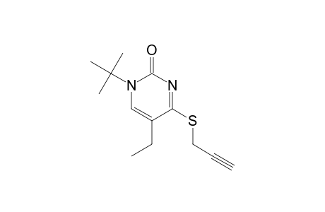 2(1H)-Pyrimidinone, 1-(1,1-dimethylethyl)-5-ethyl-4-(2-propynylthio)-
