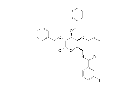 METHYL-4-O-ALLYL-2,3-DI-O-BENZYL-6-DEOXY-6-(3-IODOBENZOYLAMINO)-ALPHA-D-GALACTOPYRANOSIDE