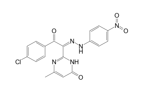 2-[N-(4-nitrophenyl)-2-oxo-2-(4-chlorophenyl)ethanehydrazonoyl]-6-methyl-4(3H)-pyrimidinone