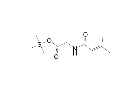 Glycine, N-(3-methyl-1-oxo-2-butenyl)-, trimethylsilyl ester