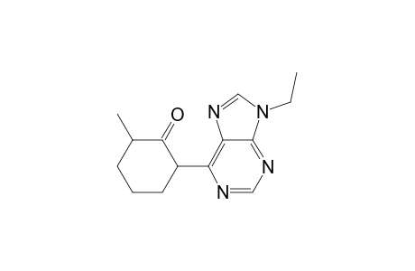 Cyclohexanone, 2-(9-ethyl-9H-purin-6-yl)-6-methyl-