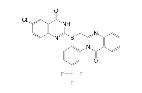 4(3H)-quinazolinone, 2-[[(6-chloro-3,4-dihydro-4-oxo-2-quinazolinyl)thio]methyl]-3-[3-(trifluoromethyl)phenyl]-