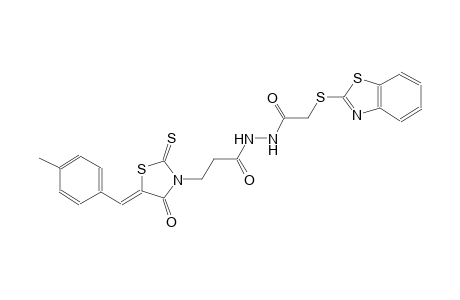 N'-[(1,3-benzothiazol-2-ylsulfanyl)acetyl]-3-[(5Z)-5-(4-methylbenzylidene)-4-oxo-2-thioxo-1,3-thiazolidin-3-yl]propanohydrazide