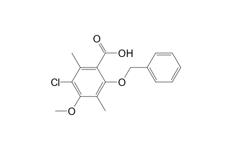 Benzoic acid, 3-chloro-4-methoxy-2,5-dimethyl-6-(phenylmethoxy)-