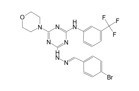 benzaldehyde, 4-bromo-, [4-(4-morpholinyl)-6-[[3-(trifluoromethyl)phenyl]amino]-1,3,5-triazin-2-yl]hydrazone