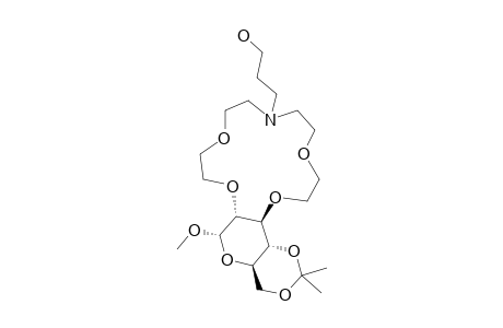 METHYL-4,6-O-ISOPROPYLIDENE-2,3-DIDEOXY-ALPHA-D-GLUCOPYRANOSIDO-(2,3-H)-N-HYDROXYPROPYL-1,4,7,10-TETRAOXA-13-AZACYCLOPENTADECANE