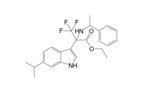 Ethyl 3,3,3-trifluoro-2-(6-isopropyl-1H-indol-3-yl)-2-(1-phenylethylamino)propanoate