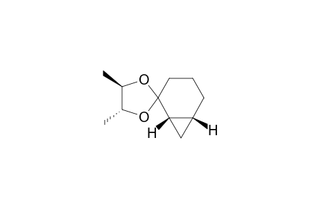 Spiro[bicyclo[4.1.0]heptane-2,2'-[1,3]dioxolane], 4',5'-dimethyl-, [4'R-[2'.alpha.(1S*,6R*),4'.alpha.,5'.beta.]]-