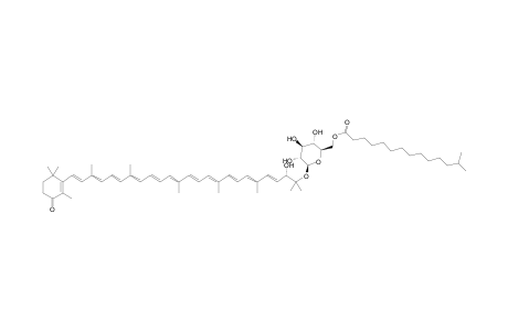 ((E,2'S)-2'-hydroxy-1'-[6-O-(13-methyltetradecanoyl)-.beta.-D-glucopyranosyloxy]-3',4'-didehydro-1',2'-dihydro-.beta.,.psi.-caroten-4-one)