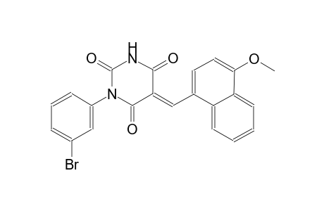 (5E)-1-(3-bromophenyl)-5-[(4-methoxy-1-naphthyl)methylene]-2,4,6(1H,3H,5H)-pyrimidinetrione