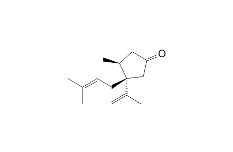 (3S,4S)-3-isopropenyl-4-methyl-3-(3-methylbut-2-enyl)cyclopentanone