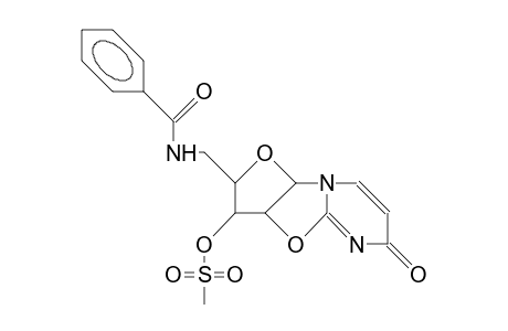 2,2'-Anhydro-1-(5-benzamido-5-deoxy-3-O-methylsulfonyl-B-D-arabinofuranosyl)-uracil