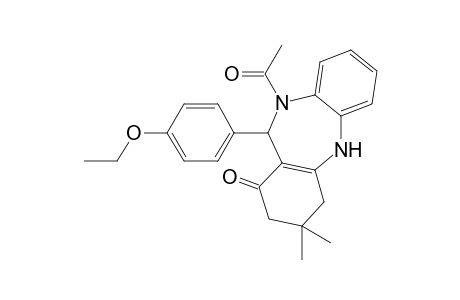 10-Acetyl-11-(4-ethoxyphenyl)-3,3-dimethyl-2,3,4,5,10,11-hexahydro-1H-dibenzo[b,e][1,4]diazepin-1-one