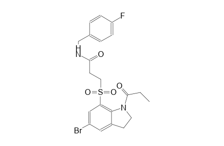propanamide, 3-[[5-bromo-2,3-dihydro-1-(1-oxopropyl)-1H-indol-7-yl]sulfonyl]-N-[(4-fluorophenyl)methyl]-