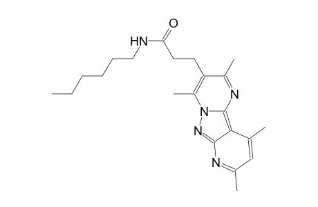 pyrido[2',3':3,4]pyrazolo[1,5-a]pyrimidine-3-propanamide, N-hexyl-2,4,8,10-tetramethyl-