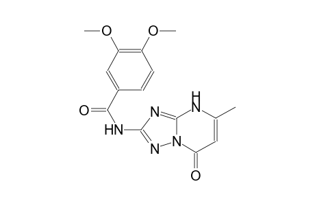 3,4-dimethoxy-N-(5-methyl-7-oxo-4,7-dihydro[1,2,4]triazolo[1,5-a]pyrimidin-2-yl)benzamide