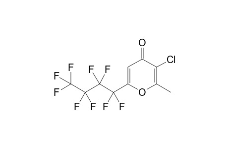 3-Chloro-2-methyl-6-(nonafluorobutyl)-4H-pyran-4-one