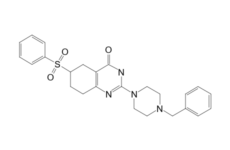 2-(4-Benzylpiperazin-1-yl)-6-(phenylsulfonyl)-5,6,7,8-tetrahydro-3H-quinazolin-4-one