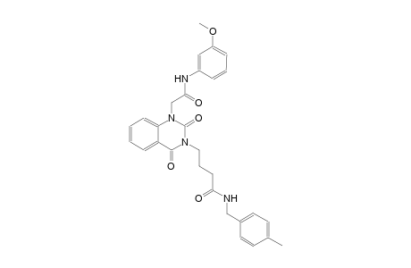 4-(1-[2-(3-methoxyanilino)-2-oxoethyl]-2,4-dioxo-1,4-dihydro-3(2H)-quinazolinyl)-N-(4-methylbenzyl)butanamide