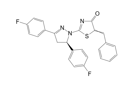 (5R)-5-Benzylidene-2-[3,5-di(4-fluorophenyl)-4,5-dihydropyrazol-1-yl]thiazol-4-one