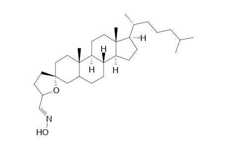 Spiro[5.alpha.-cholestan-3,2'-tetrahydrofuran]-5'-methyloxime