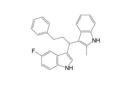 5-fluoro-3-(1-(2-methyl-1H-indol-3-yl)-3-phenylpropyl)-1H-indole