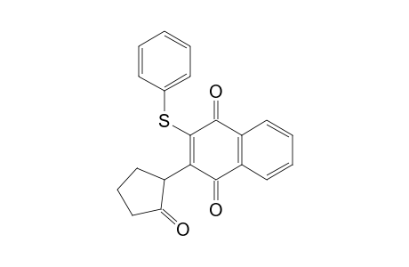 1,4-Naphthalenedione, 2-(2-oxocyclopentyl)-3-(phenylthio)-