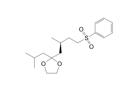2-[(2R)-2-methyl-4-(phenylsulfonyl)butyl]-2-(2-methylpropyl)-1,3-dioxolane
