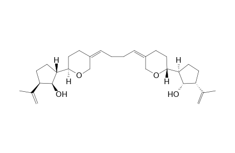 (1S,1'S,2S,2'S,5R,5'R)-2,2'-{5,5'-[Butane-1,4-diylidebe]bis-[(2R,5Z)-tetrahydropyran-2-yl]}bis[5-(1-methylethenyl)cyclopenranol] (testudinariol A)