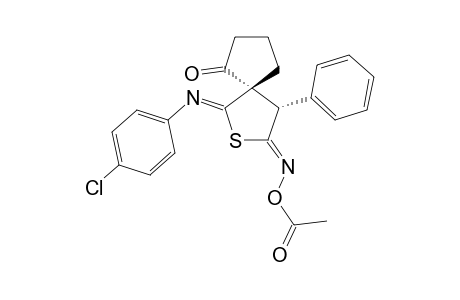 5'-ACETOXYIMINO-2'-(4-CHLOROPHENYLIMINO)-4'-PHENYL-1-OXO-2',3',4',5'-TETRAHYDROSPIRO-[CYCLOPENTANE-2,3'-THIOPHENE]