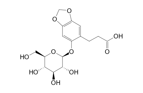 3-{2-[(beta-Glucopyranosyl)oxy]-4,5-(methylenedioxy)phenyl}propanoic Acid