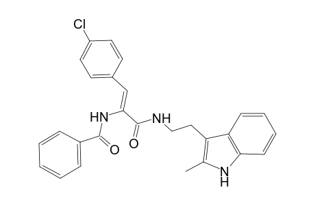 N-[(Z)-1-(4-chlorophenyl)-3-[2-(2-methyl-1H-indol-3-yl)ethylamino]-3-oxidanylidene-prop-1-en-2-yl]benzamide